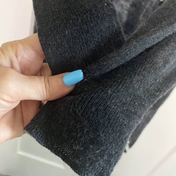 💜HOST PICK💜Lane Bryant Houndstooth Ombré Shark Bite Hem Open Drape Sweater - Picture 6 of 10